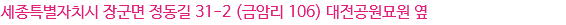 세종특별자치시 장군면 정동길 31-2 (금암리 106) 대전공원묘원 옆
